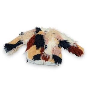 Nico Nico Spirit Faux Fur Bomber Jacket Patchwork Girls Size 4